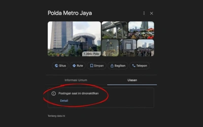 Viral Kantor-Kantor Polisi di Google Maps Tak Bisa Diberi Ulasan dan Bintang, Benarkah?