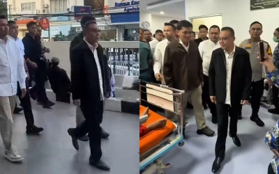 Sufmi Dasco dan Raffi Ahmad Jenguk Korban Ledakan SMAN 72 Jakarta