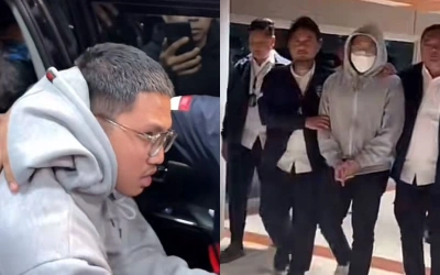 Tiba di Polda Jabar, Tampang Resbob Panik Saat Dikerubungi Wartawan