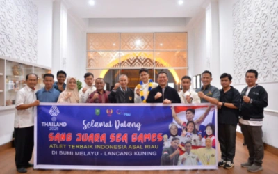 Raih Medali Emas SEA Games Abiyu Raffi Disambut Meriah di Riau