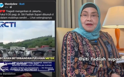 Viral Link Video Mobil Mantan Menkes Siti Fadilah Meledak di Tol, Jangan Asal Klik