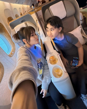 Perdana Naik First Class, Ayu Ting Ting Ternganga-nganga: Ya Allah