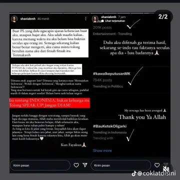 Merasa Dicurangi saat Puteri Indonesia, Shania Hamdun Diduga Ikut Komentari Isu Bau Ketiak Erina Gudono
