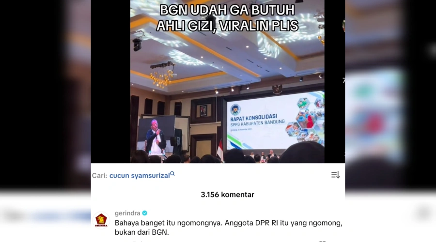Pray For Ahli Gizi Indonesia Viral, Gerindra Sebut Pernyataan Cucun Syamsurijal Berbahaya