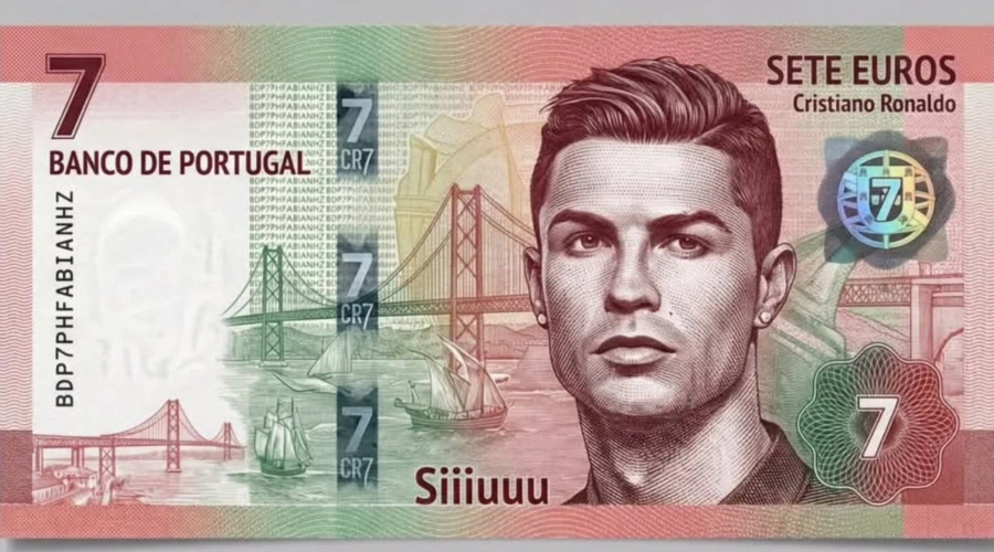 Viral Uang Baru Pecahan 7 Euro Bergambar Ronaldo, Ini Pernyataan Resmi Bank Portugal