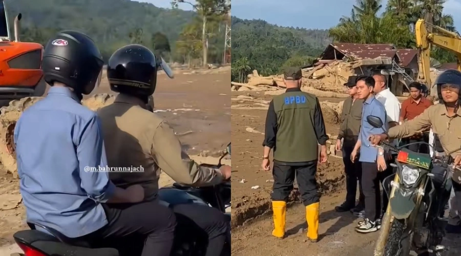 Naik Motor Temui Korban Banjir Sumatera, Gibran Pastikan Bantuan dan Pemulihan Dipercepat