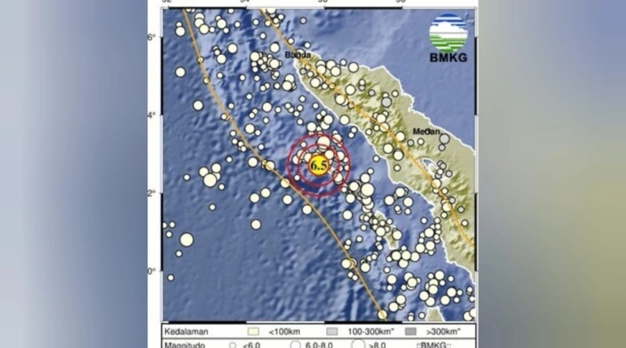 Gempa Bumi Magnitudo 6,5 Guncang Sinabang Aceh, Getarannya Sampai ke Medan
