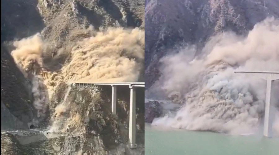 Viral Video Detik-Detik Jembatan Sepanjang 758 Meter Runtuh di China