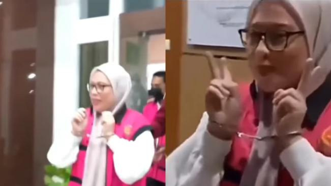 Tersenyum Tipis dan Pose 2 Jari Saat Ditahan, Begini Tampang ASN Pemkot Kendari Tersangka Korupsi