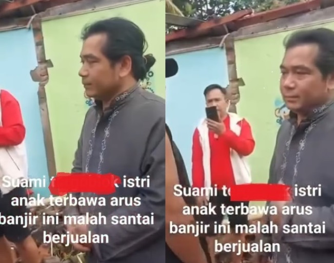 Cuek Istri dan Anak Terseret Banjir Sukabumi, Aang Dirujak Warga Palabuhan Ratu