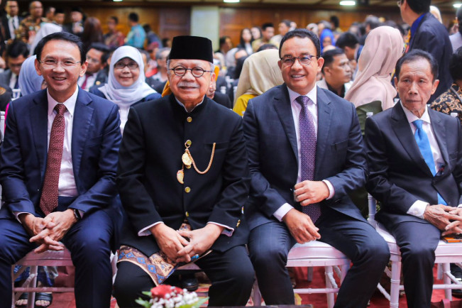 Jokowi Disoraki ‘Huuu’, Ahok dan Anies ‘Yes’ Saat Sertijab Gubernur Jakarta