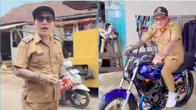 Profil Hoho Alkaf, Kepala Desa Nyentrik di Kabupaten Banjarnegara Jateng: Dicintai Warga Meski Tubuh Penuh Tato