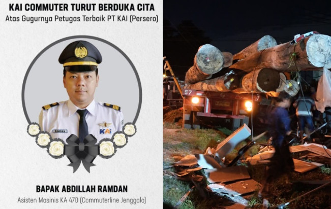 Ngeri! Video Detik-detik Evakuasi Asisten Masinis KA Jenggala Pasca Tubruk Truk Kayu