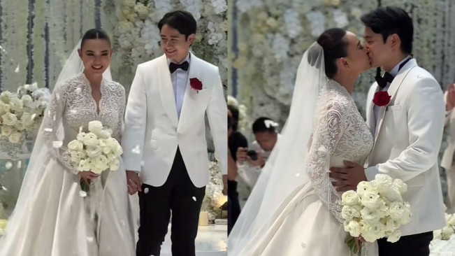 3 Potret Romantis Wedding Kiss Amanda Manopo dan Kenny Austin