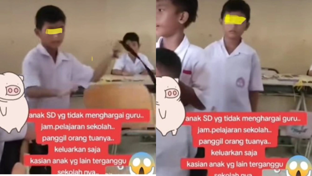 Viral Anak SD Tak Hargai Guru dengan Lempar Kursi, Netizen Geram
