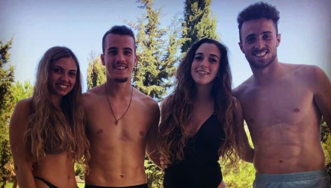 Andre Silva dan Diogo Jota bersama istri masing-masing. (Instagram)