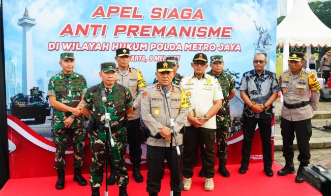 Kapolda Metro Jaya Irjen Karyoto dalam Apel Siaga Anti Premanisme. [Dok. Istimewa]