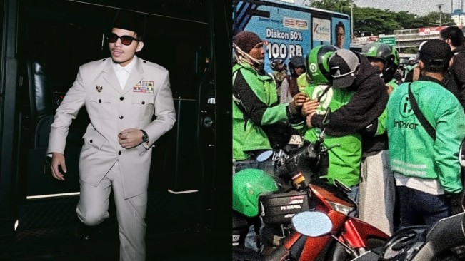 6 Potret Atta Halilintar Peduli Aksi Demo, Turun ke Jalan Bagikan Makanan dan Peluk Ojol