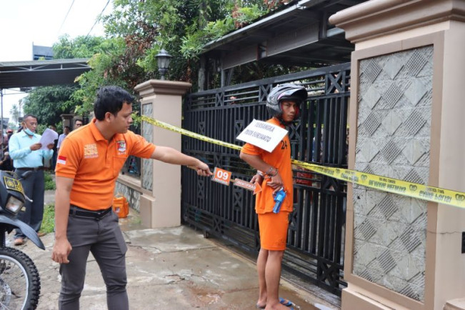 Polisi Gelar Rekonstruksi Terkait Penembakan di Lampung