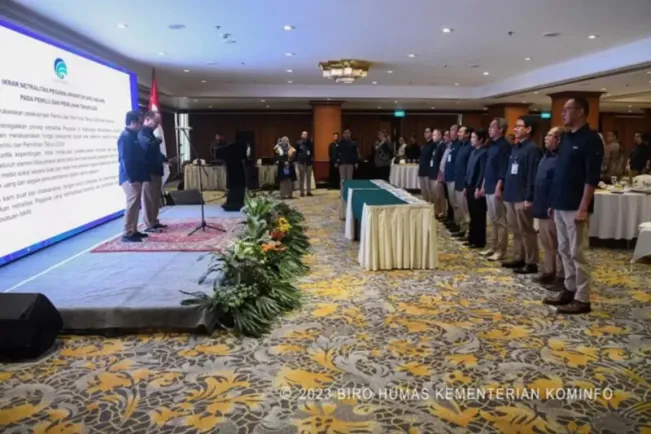 ASN Kominfo Berikrar Wujudkan Pemilu 2024 Damai