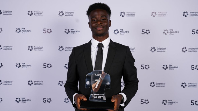 Erling Haaland dan Bukayo Saka Raih PFA Awards 2023