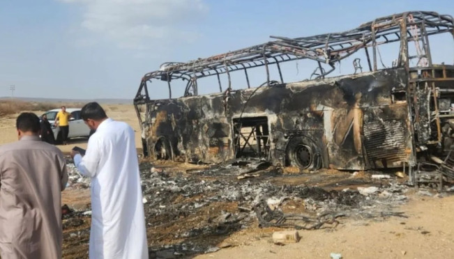 Identitas Korban dan Penampakan Bus Jemaah Umrah Indonesia Hangus Pasca Kecelakaan