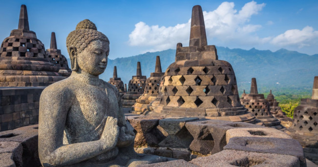 Waisak 2024, Kawasan Candi Borobudur Cerah Berawan