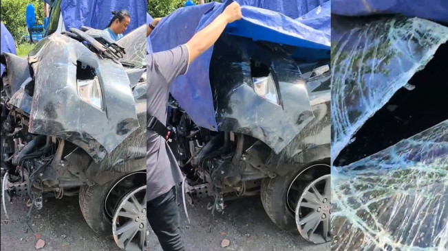 Penampakan Kijang Innova yang Ditumpangi Cantika Davinca Hancur, Mukjizat Bisa Selamat