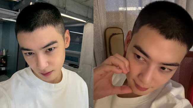 Siap Wamil Besok, Cha Eun Woo Pamer Kepala Botak