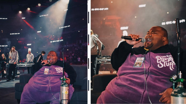 Kasihan Lihatnya, Dave Blunts dengan BB 227 Kg Manggung Pakai Tabung Oksigen