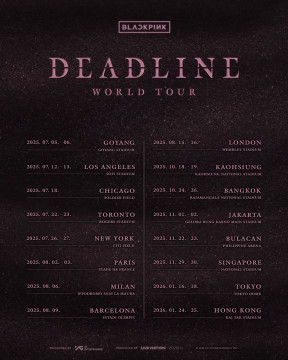 Jadwal tur 'Deadline' BLACKPINK. (X/BLACKPINK)