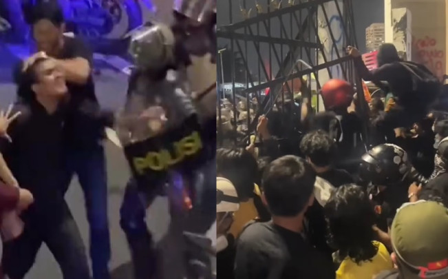 Salah Sasaran, Driver Ojol Kena Bogem Aparat saat Ricuh Demo UU TNI di Depan Gedung DPR