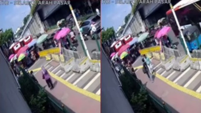 Detik-Detik Preman Palak dan Bacok Pejalan Kaki di Tanah Abang saat Siang Bolong