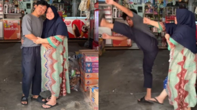 Gak Pakai AI, Video Kungfu Pria Ini Bareng Ibunya Malah Jadi Keren