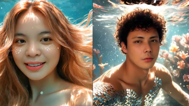 kolase efek mermaid (Tiktok)