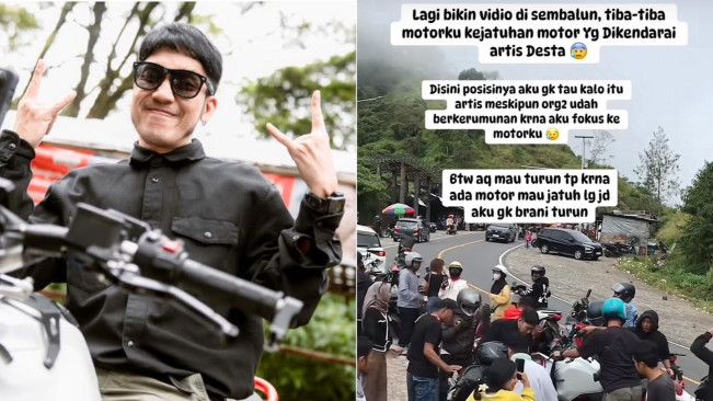 Desta Jatuh dari Motor Saat Touring di Lombok, Begini Kronologinya!