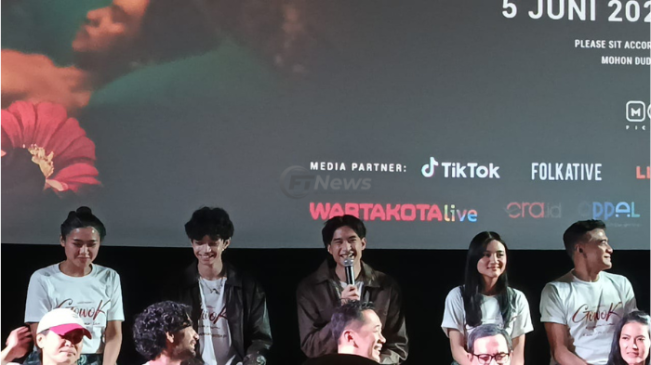 Devano Danendra dalam konferensi pers film Gowok: Kamasutra Jawa di Thamrin, Jakarta Pusat, Senin (26/5/2025). [FTNews.co.id/Selvianus Kopong Basar]