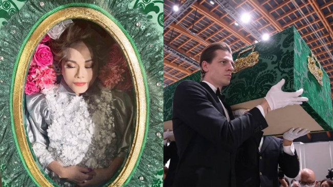 5 Potret Dewi Soekarno Berpose di Dalam Peti, Bikin Heboh Pameran Seni