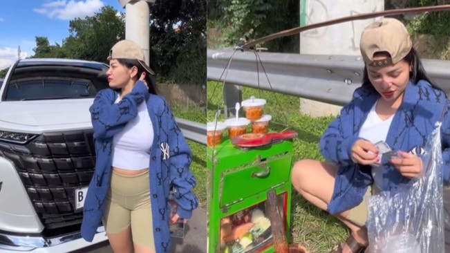 Dinar Candy Nekad Jualan Rujak Tumbuk di Jalan Tol, Pakai Alphard Rp 1,5 M