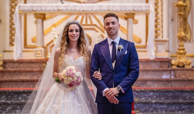 Diogo Jota menikah dengan sang kekasih. Rute Cardoso. [Instagram]