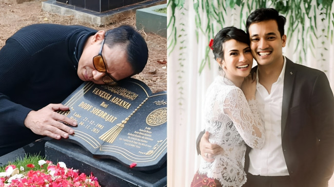 Ziarah Jelang Ramadan, Doddy Sudrajat Menangis di Makam Vanessa Angel Dan Bibi Ardiansyah