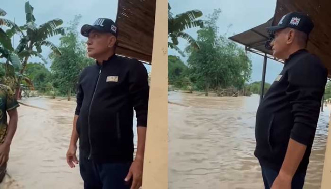 Sebelum Nyoblos ke TPS, Edy Rahmayadi Tinjau Banjir