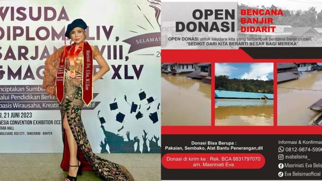 Empati Ribuan Warga Terdampak Banjir di Landak Kalbar, Eva Belisima Open Donasi