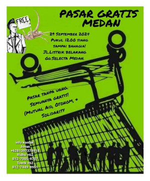 Saat Skena Punk di Medan Gelar Pasar Gratis, Emak-emak Sumringah Dapat Sayur hingga Pakaian