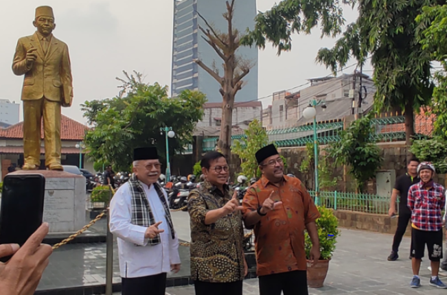 Potret Fauzi Bowo Temui Pramono Anung-Rano Karno, Kumis Putih Foke Viral
