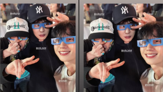 Kelakuan Lucu G-Dragon Saat Nonton Konser Coldplay Bareng Teman-teman Imutnya