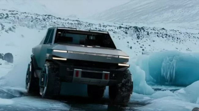 Mobil Dobel Kabin GAC Buatan China mirip Cybertruck dan Hummer