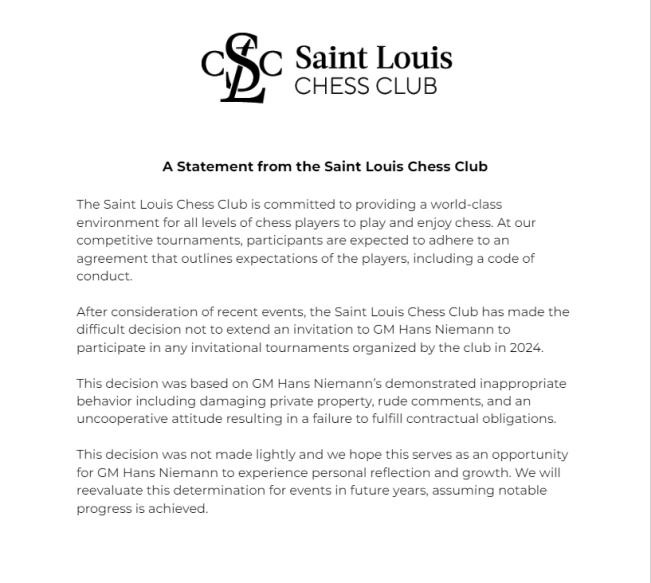 Pernah Curang, Saint Louis Chess Club Tolak Undang GM Hans Niemann