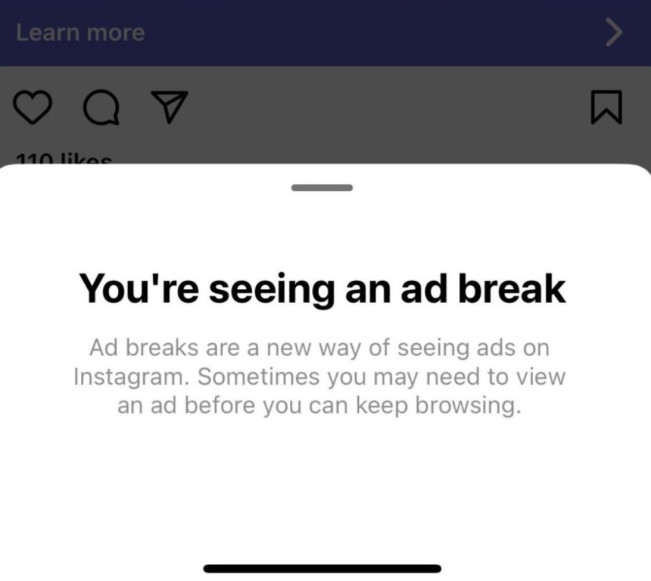 Instagram Coba Fitur Baru, â€œAd Breakâ€