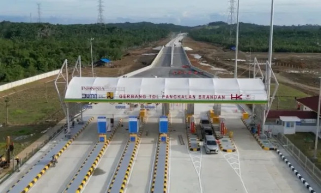 Gerbang Tol Pangkalan Brandan, salah satu ruas Tol Trans Sumatera. [Dok. Istimewa]